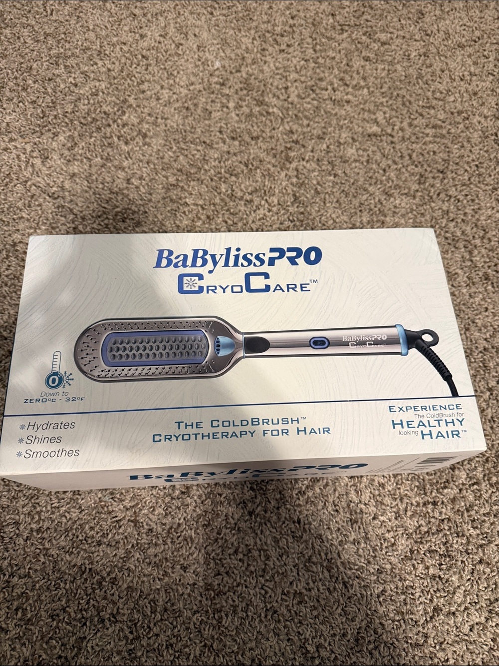 BaBylissPRO CryoCare ColdBrush in Silver and Blue